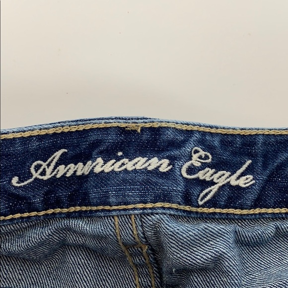 American Eagle Distressed Denim Mini Skirt Size 0 - Picture 3 of 8